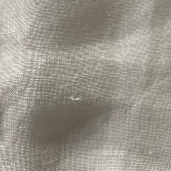 100% Linen by Hester & Orchard White Oversized Cap Sleeve Size Large - Picture 15 of 15